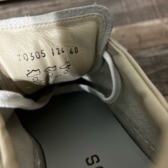 BOEMOS Italian Leather Sneaker Low Top Lace Up Women's Made in Italy Taupe WH - Picture 9 of 11